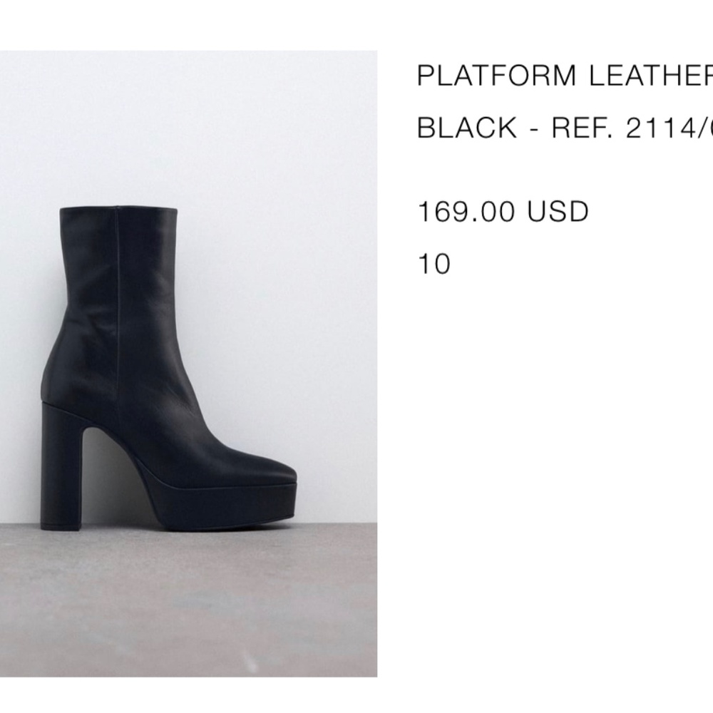 Worn Literally One Time Platform Leather Boot Fro… - image 1